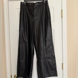 Nine West Black faux leather Wide-Leg Pants